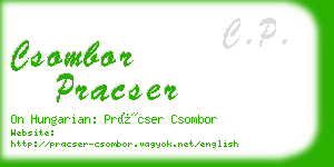 csombor pracser business card